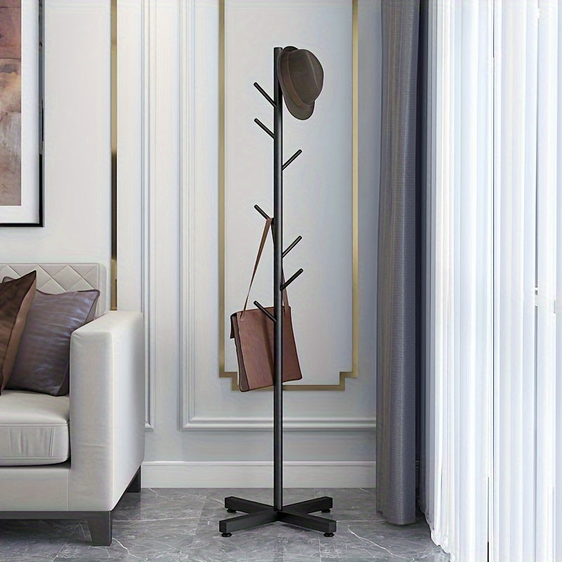 Freestanding metal coat rack