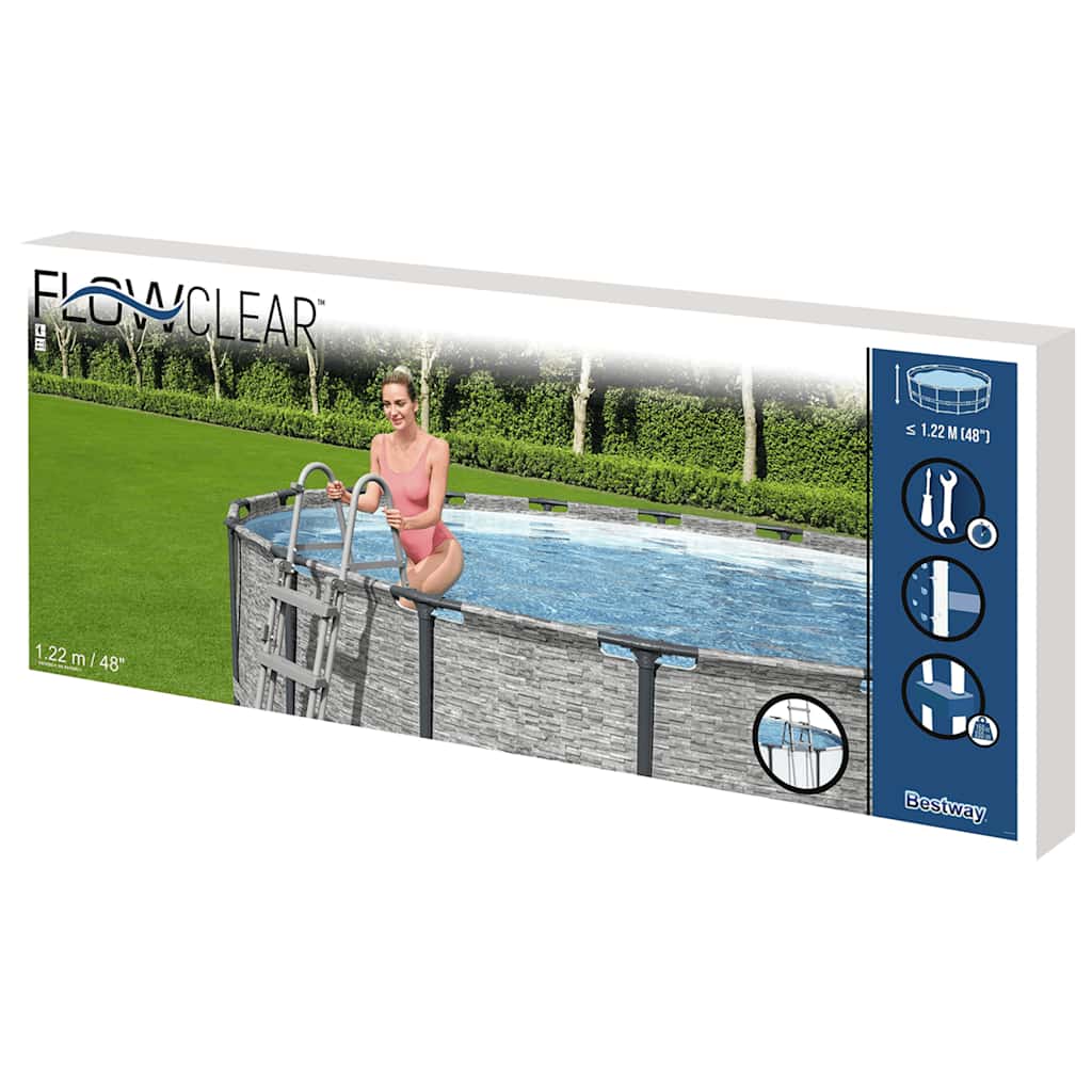 Escada de segurança Flowclear com 4 degraus 122 cm