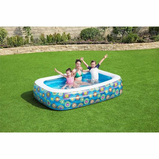 Piscina infantil insuflável 229x152x56 cm azul
