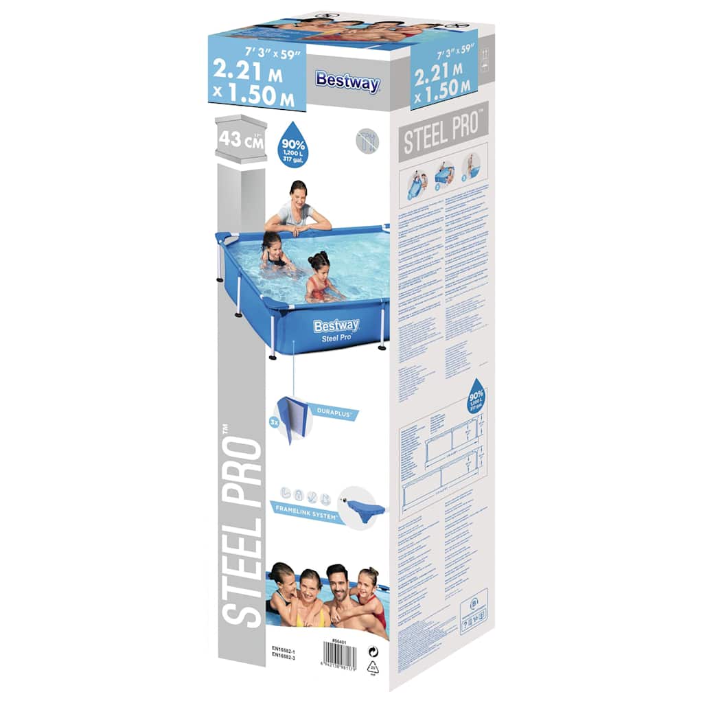 Piscina Steel Pro 221x150x43 cm