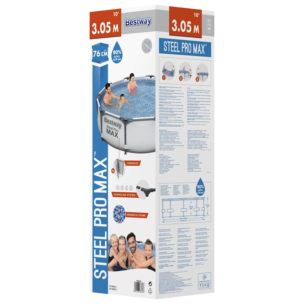 Conjunto de piscina Steel Pro MAX 305x76 cm