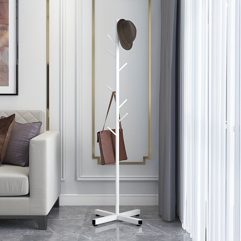 Freestanding metal coat rack