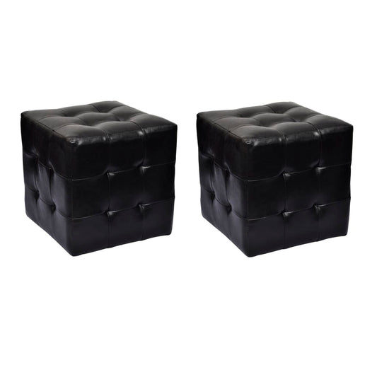 Bancos em cubo 2 pcs preto