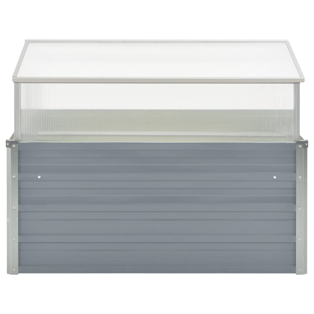Estufa 100x100x85 cm aço galvanizado cinzento