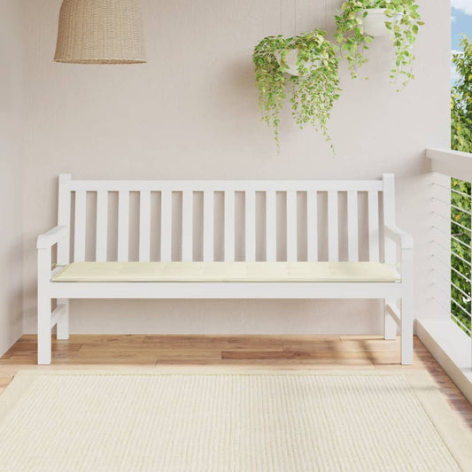 Almofadão p/ banco de jardim 180x50x3 cm tecido oxford creme