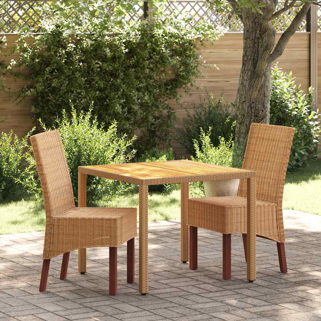 Cadeiras de jantar 2 pcs vime genuíno castanho