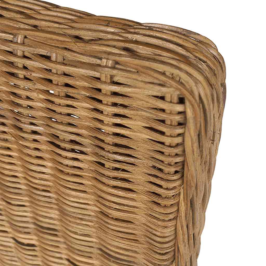 Cadeiras de jantar 2 pcs vime genuíno castanho