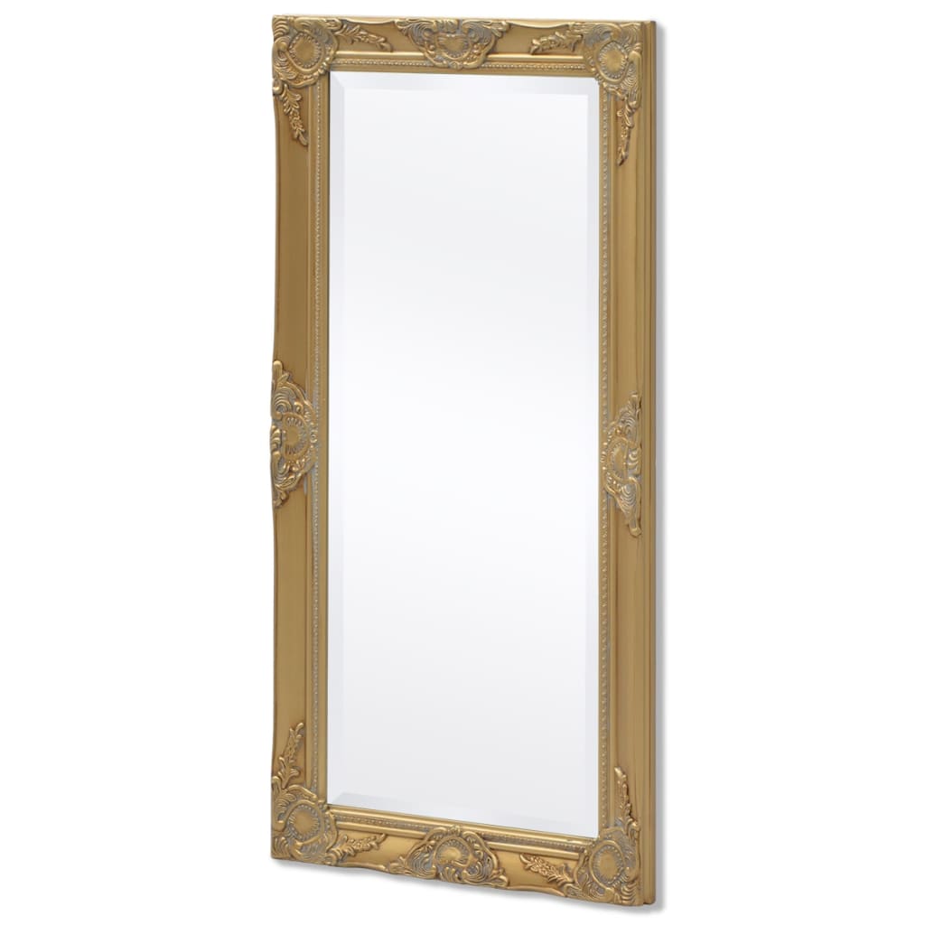 Espelho de parede em estilo barroco, 100x50 cm, dourado
