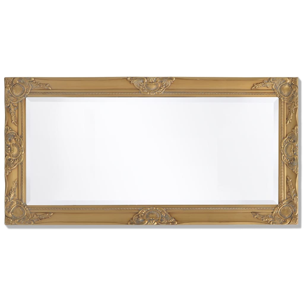 Espelho de parede em estilo barroco, 100x50 cm, dourado