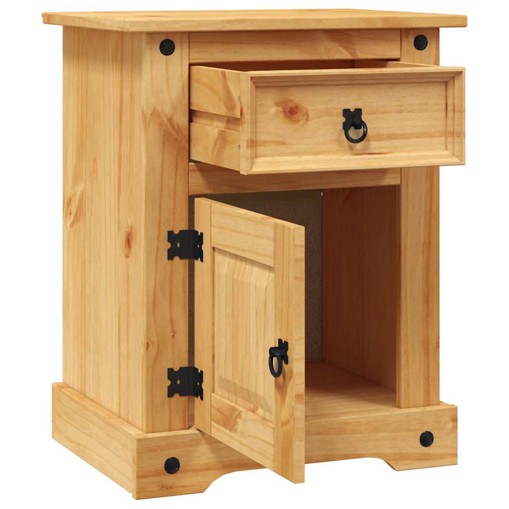 Mesa de cabeceira Corona Range em pinho mexicano 53x39x66 cm