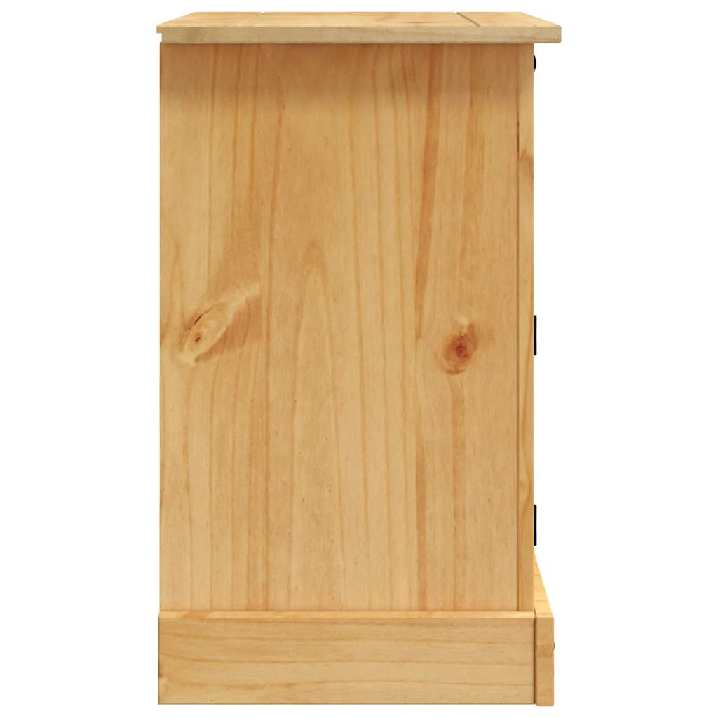 Mesa de cabeceira Corona Range em pinho mexicano 53x39x66 cm