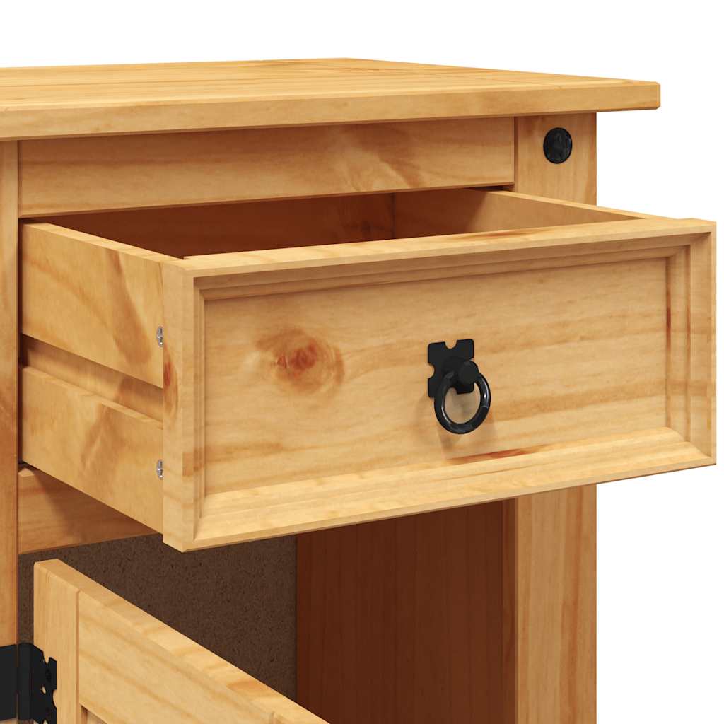 Mesa de cabeceira Corona Range em pinho mexicano 53x39x66 cm