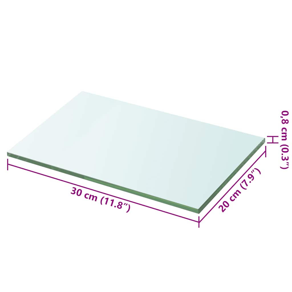 Prateleira de vidro 30x20 cm transparente