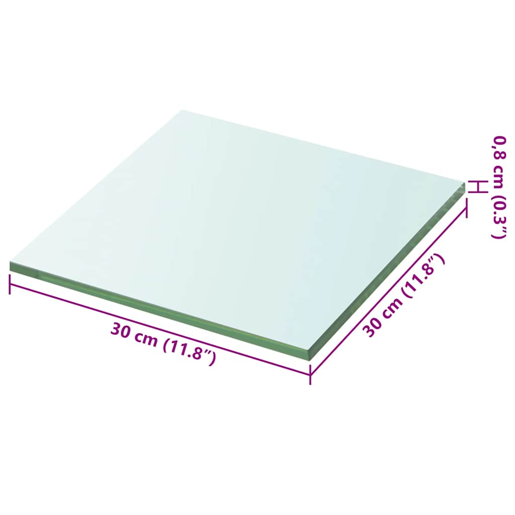 Prateleira de vidro 30x30 cm transparente