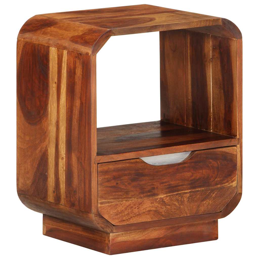 Mesa cabeceira c/ gaveta madeira acácia maciça 40x30x50 cm