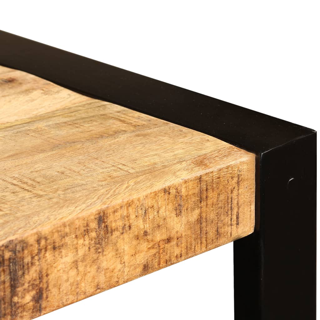 Mesa de jantar madeira de mangueira maciça áspera 120 cm