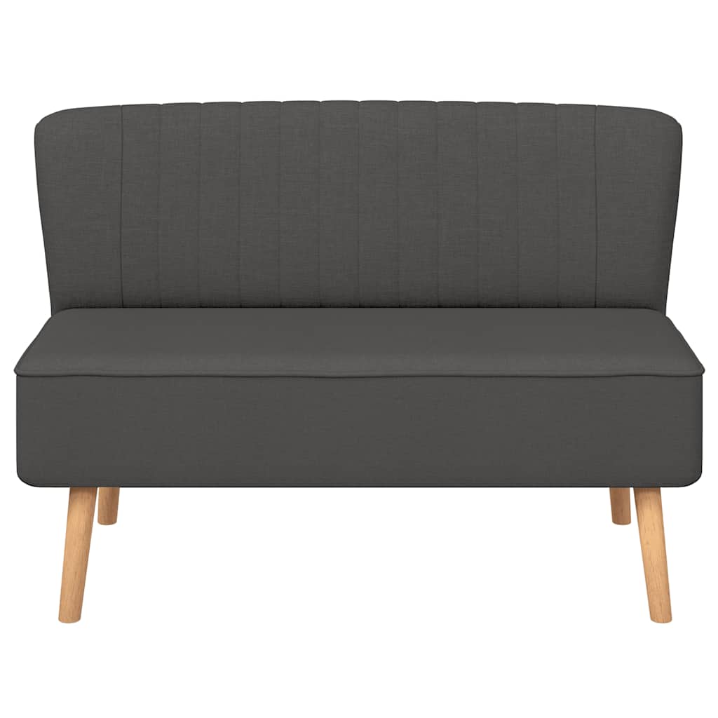 Sofá tecido 117x55,5x77 cinzento-escuro