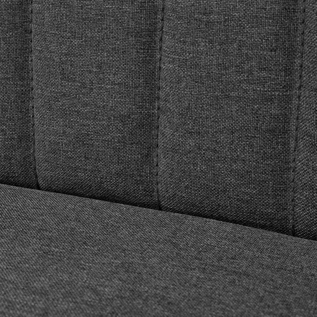 Sofá tecido 117x55,5x77 cinzento-escuro