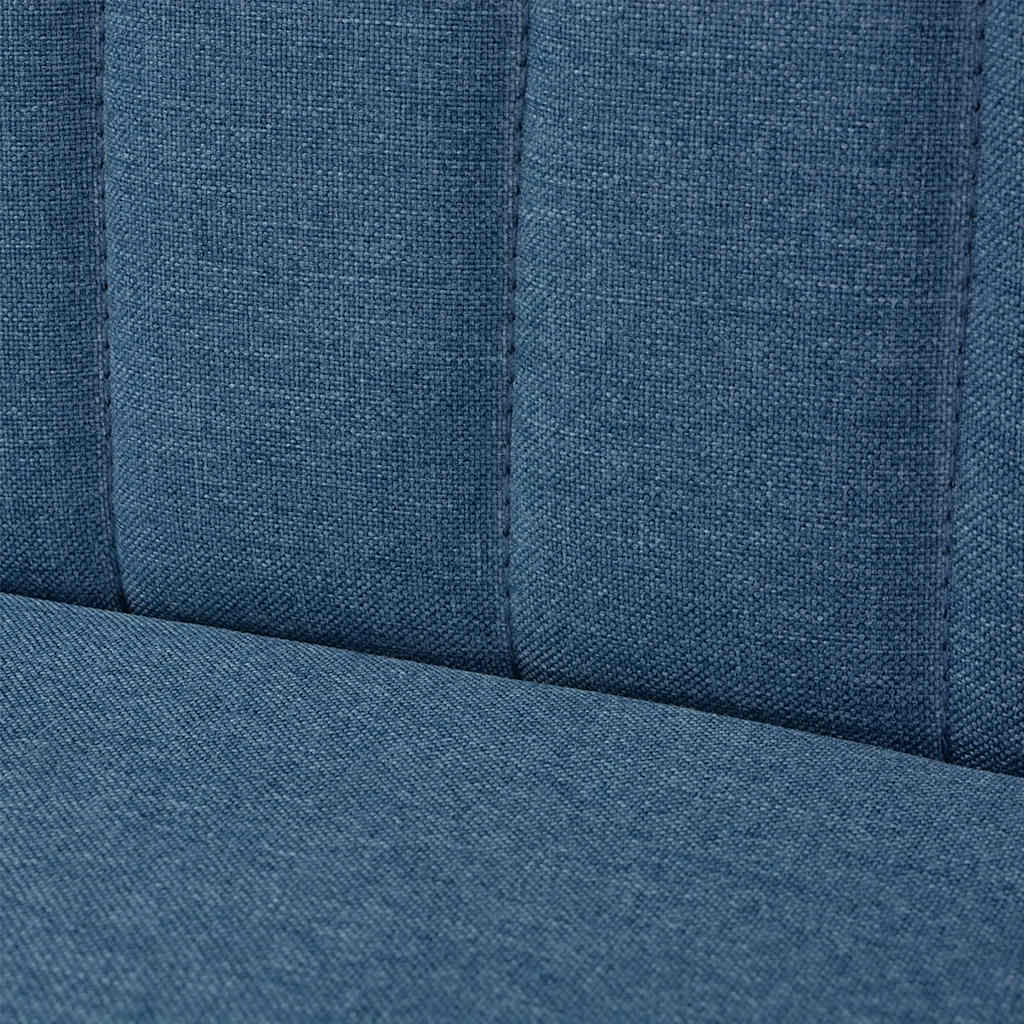 Sofá de tecido 117x55,5x77 cm azul