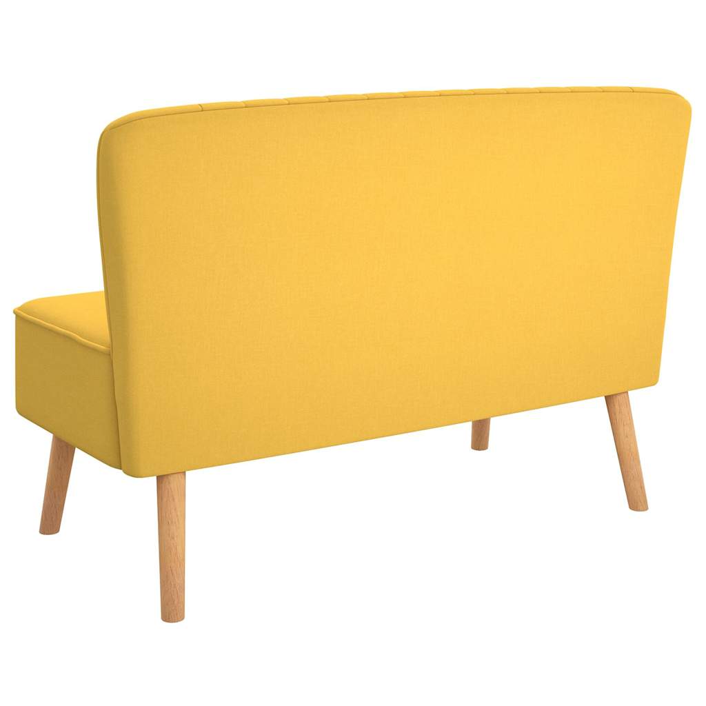Sofá de tecido 117x55,5x77 cm amarelo