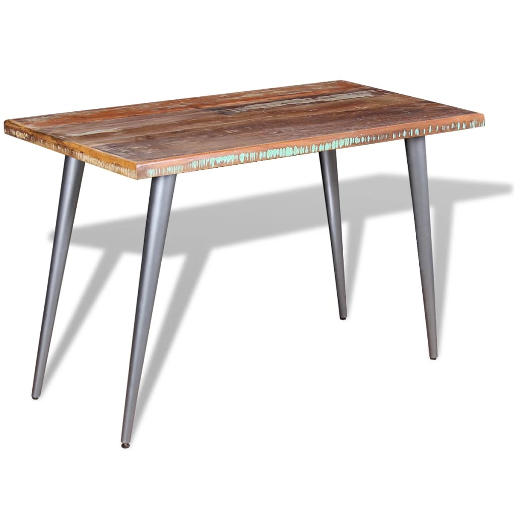 Mesa de jantar madeira reciclada maciça 120x60x76 cm