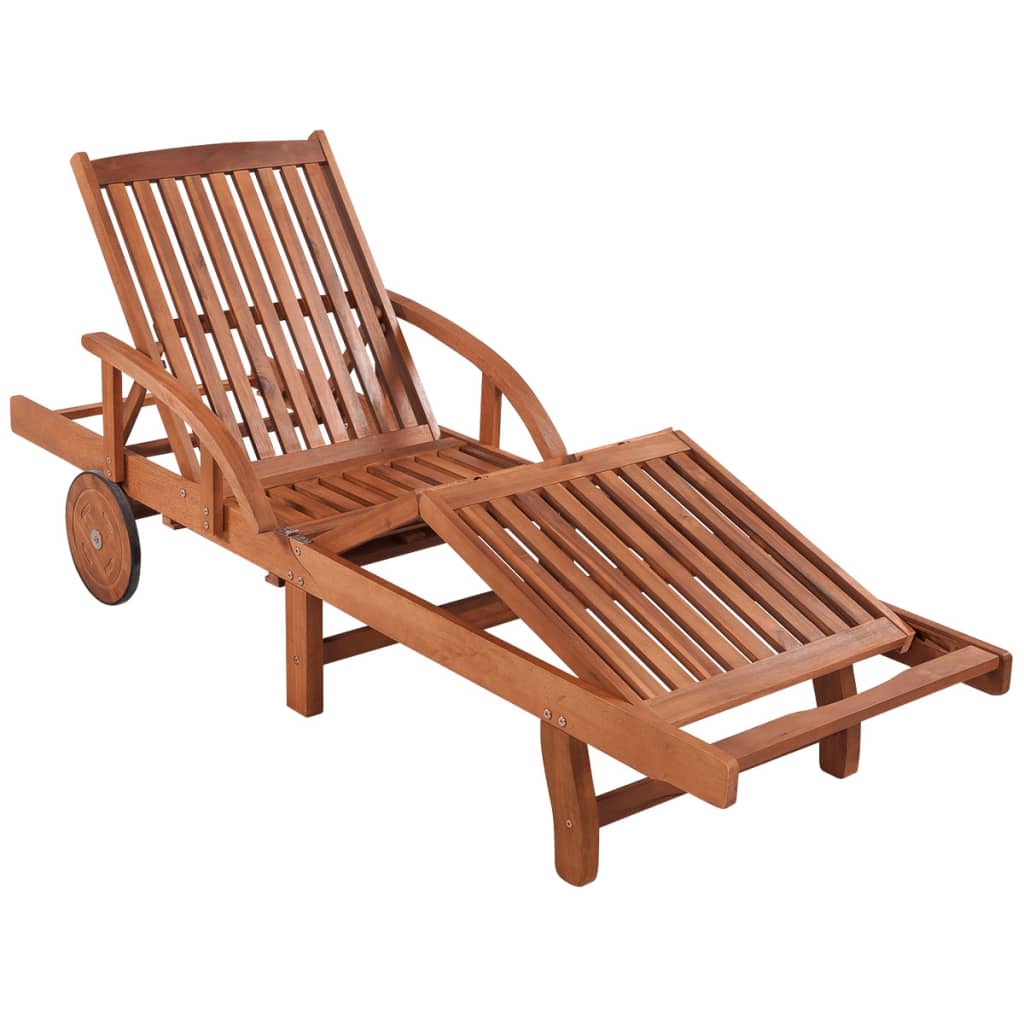 Espreguiçadeiras com mesa 2 pcs madeira acácia maciça