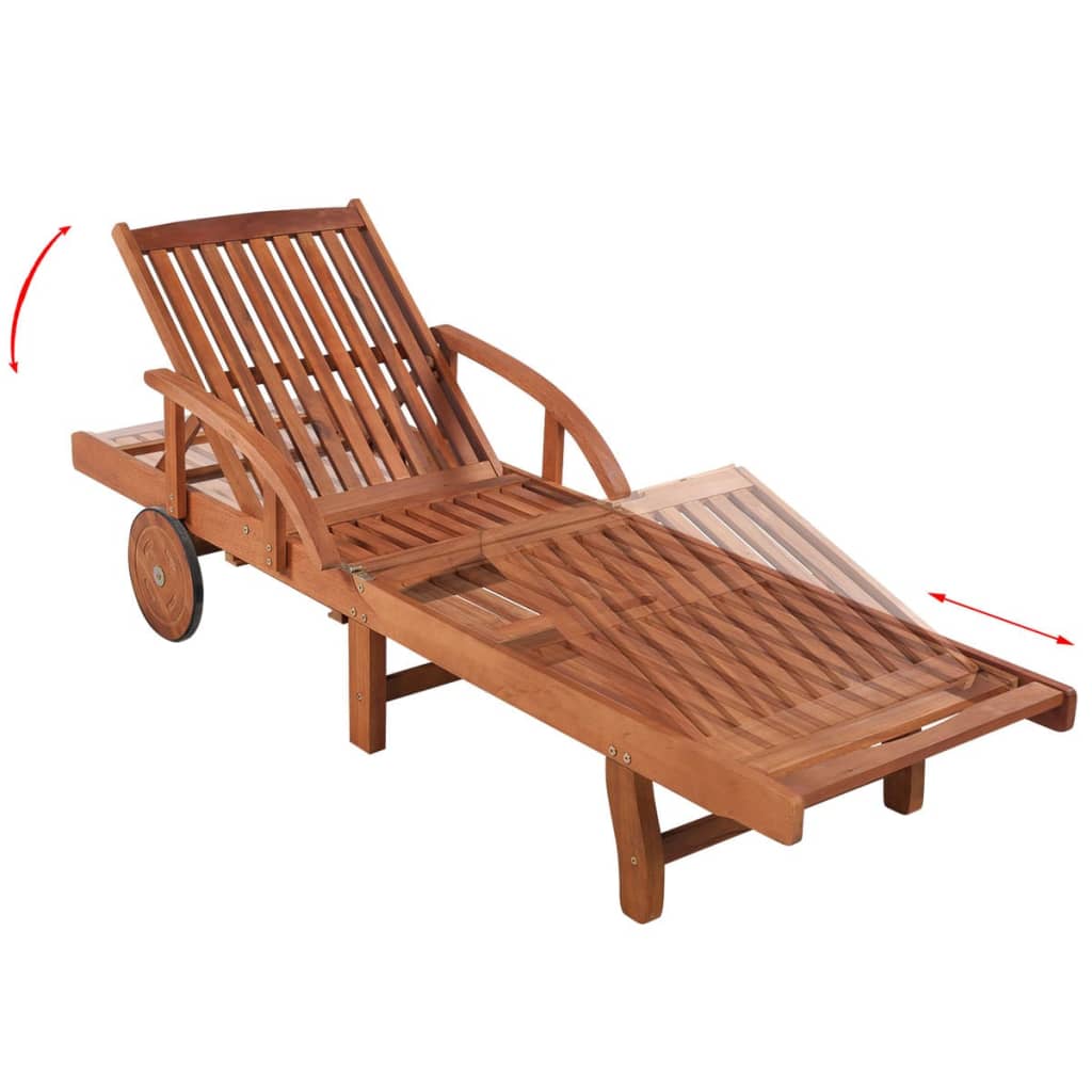 Espreguiçadeiras com mesa 2 pcs madeira acácia maciça