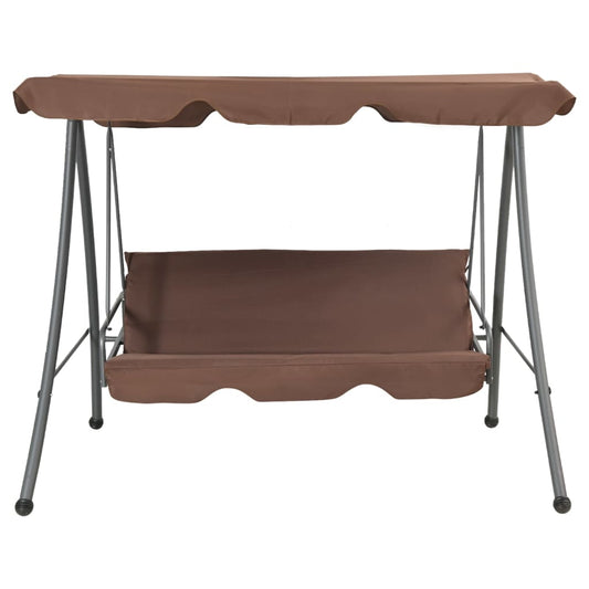 Baloiço de jardim com toldo cor café