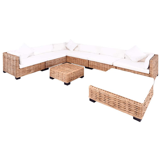 Conjunto de sofás 27 pcs vime genuíno