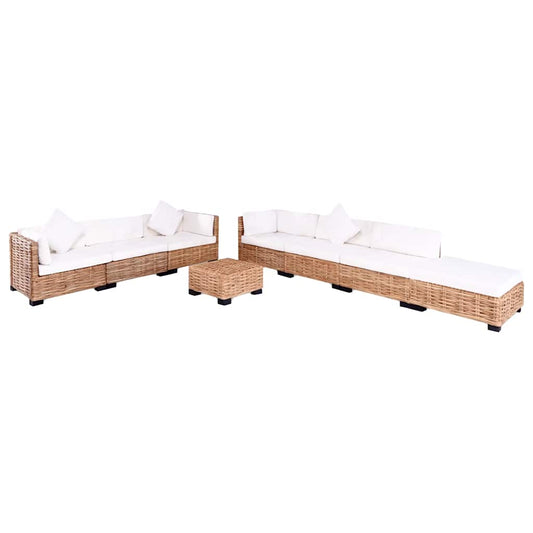 Conjunto de sofás 27 pcs vime genuíno