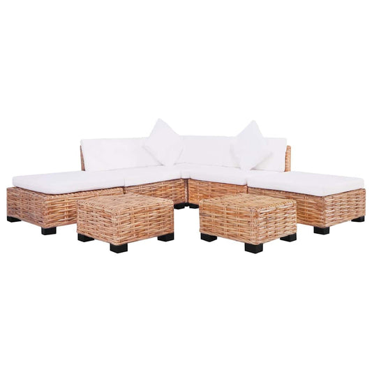 Conjunto de sofás 18 pcs vime genuíno