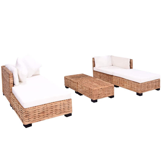 Conjunto de sofás 16 pcs vime genuíno