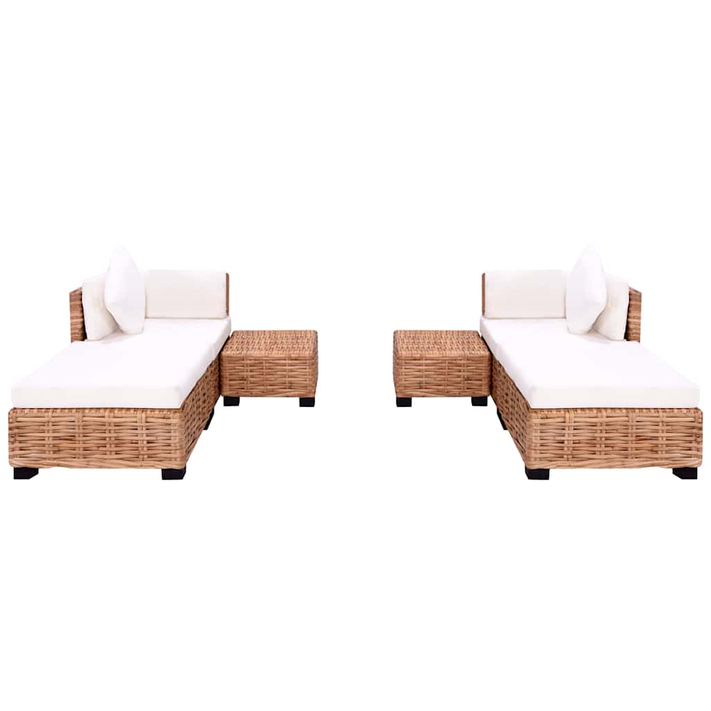 Conjunto de sofás 16 pcs vime genuíno
