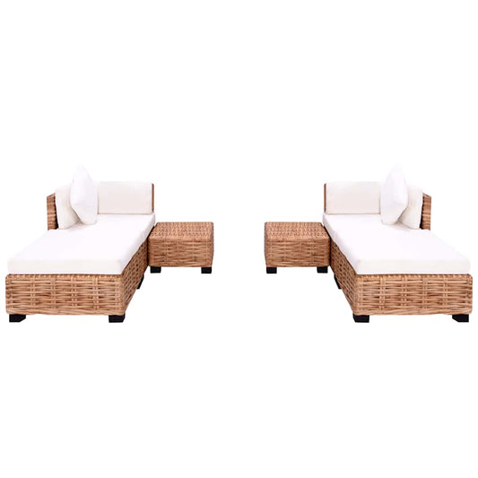 Conjunto de sofás 16 pcs vime genuíno