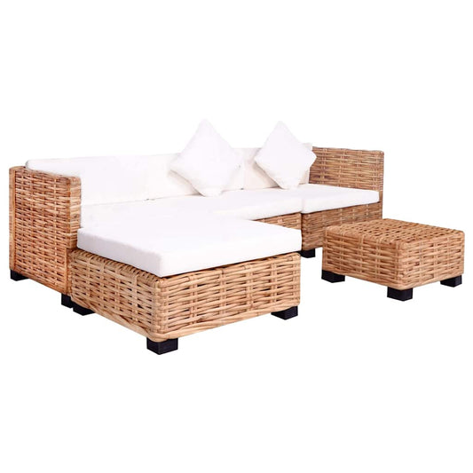 Conjunto de sofás 14 pcs vime genuíno