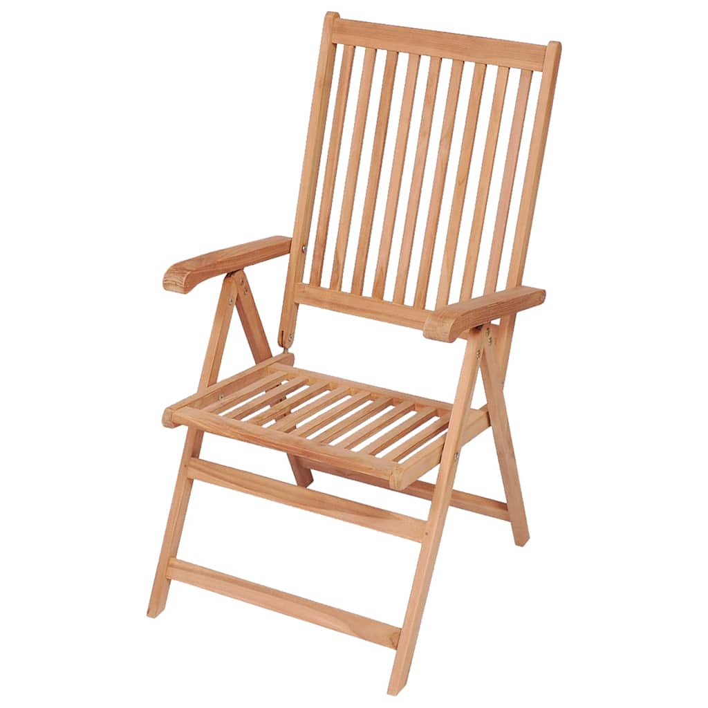 Cadeiras de jardim reclináveis 2 pcs madeira teca maciça