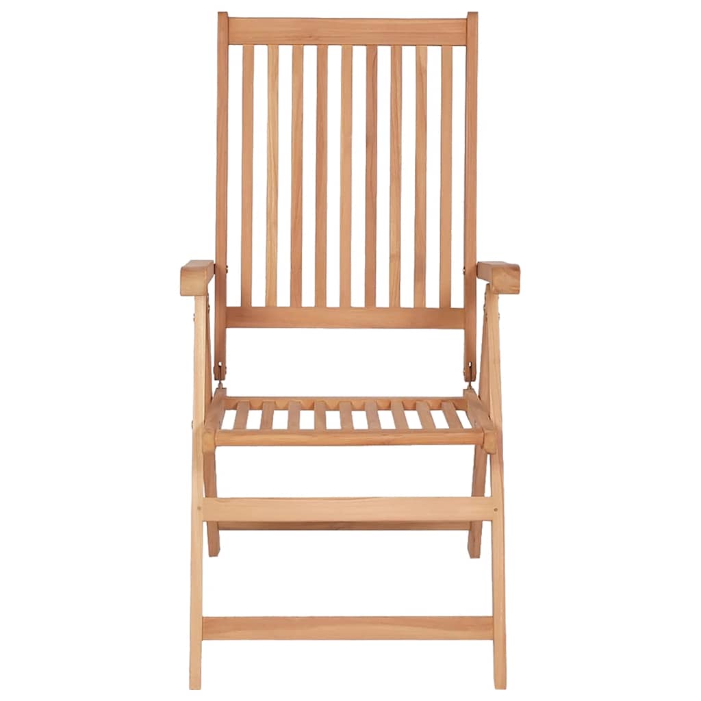 Cadeiras de jardim reclináveis 2 pcs madeira teca maciça