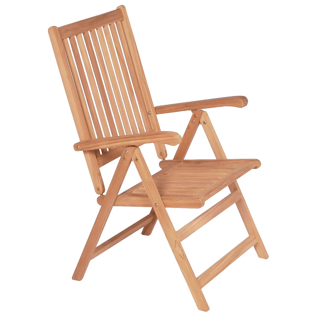 Cadeiras de jardim reclináveis 2 pcs madeira teca maciça