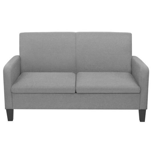 Sofá de 2 lugares 135x65x76 cm cinzento claro