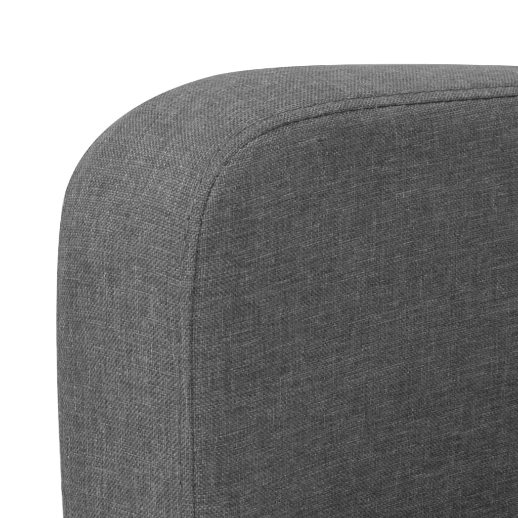 Sofá de 2 lugares 135x65x76 cm cinzento escuro