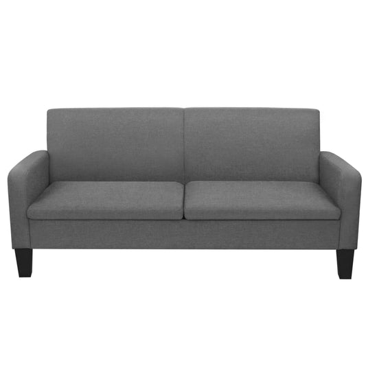 Sofá de 3 lugares 180x65x76 cm cinzento-escuro