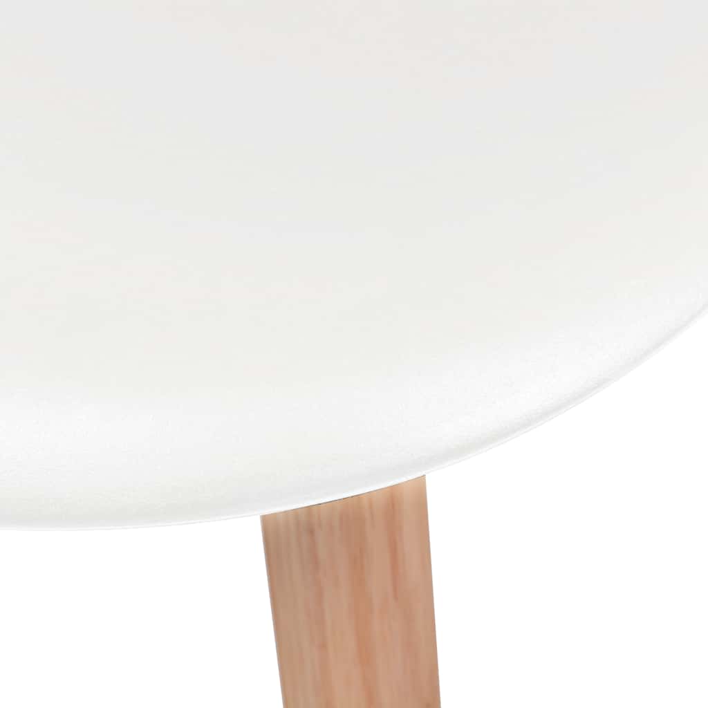 Cadeiras de jantar 4 pcs plástico branco