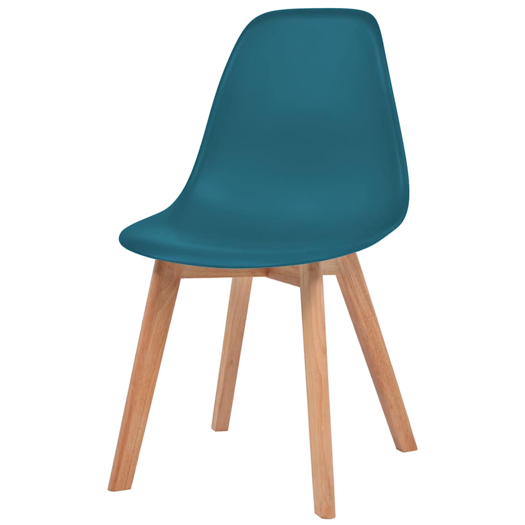 Cadeiras de jantar 6 pcs plástico turquesa
