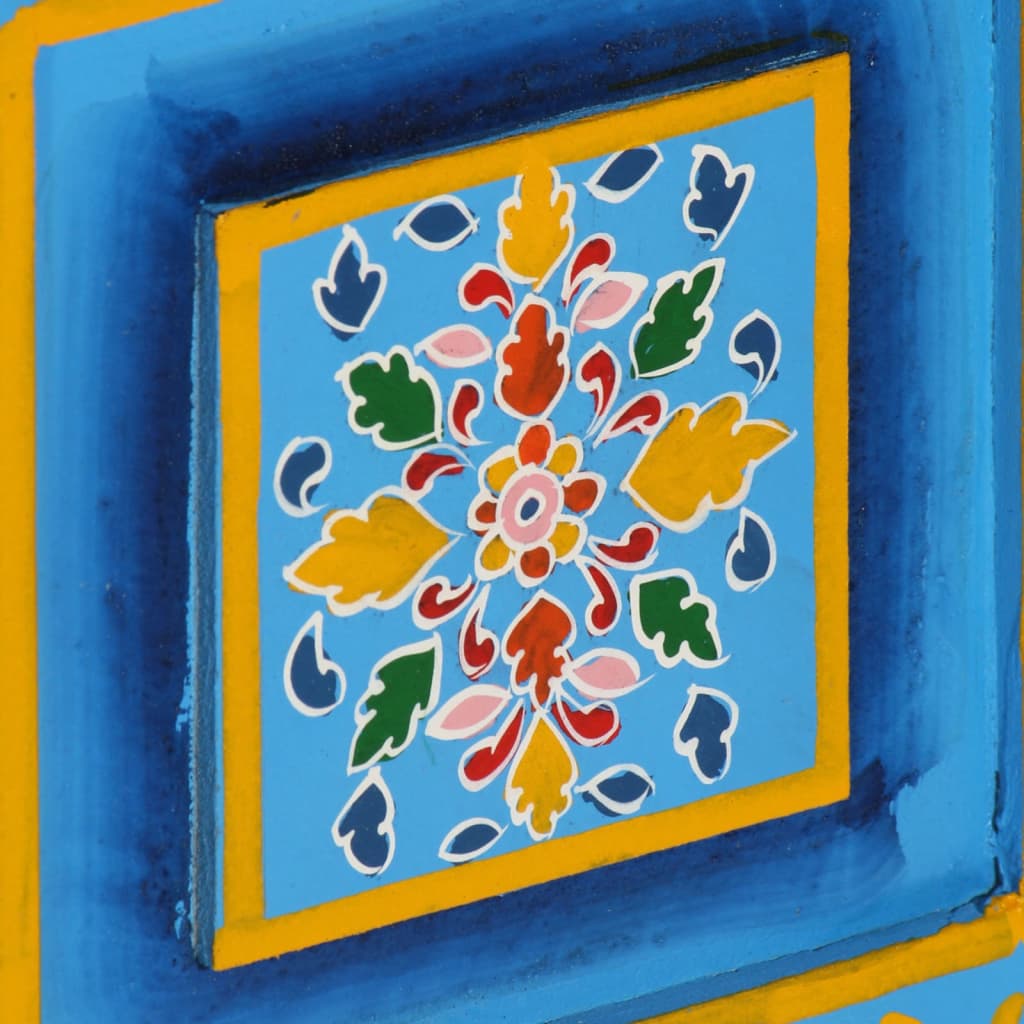 Aparador em madeira mangueira maciça turquesa pintado à mão