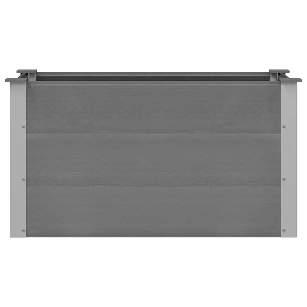 Canteiro elevado para jardim WPC 100x50x54 cm cinzento