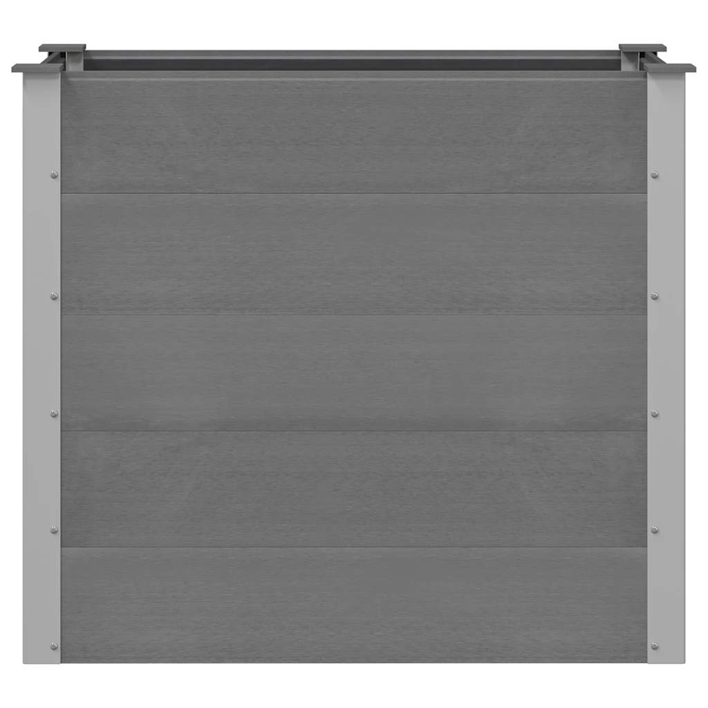 Canteiro elevado para jardim WPC 100x50x91 cm cinzento