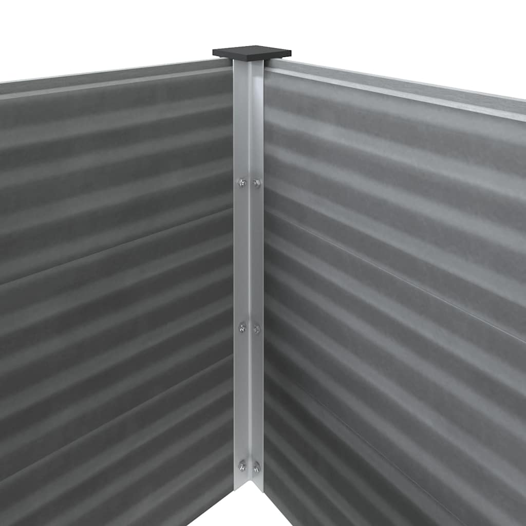 Canteiro elevado para jardim WPC 100x100x54 cm cinzento