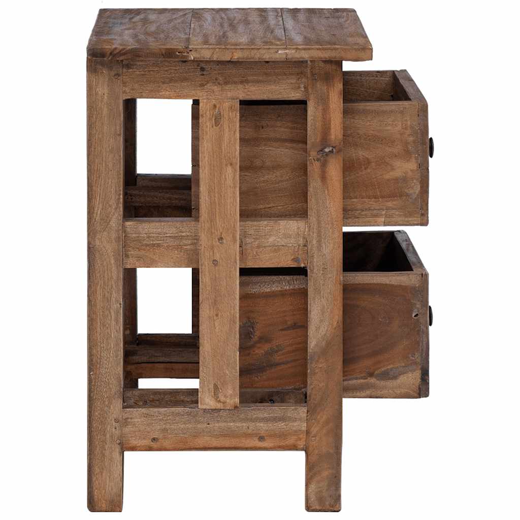 Mesa de cabeceira em madeira de mogno maciça 40x30x51 cm