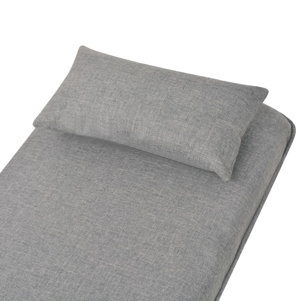 Cadeira giratória e sofá-cama tecido cinzento-claro