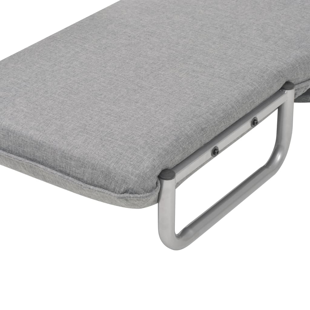 Cadeira giratória e sofá-cama tecido cinzento-claro